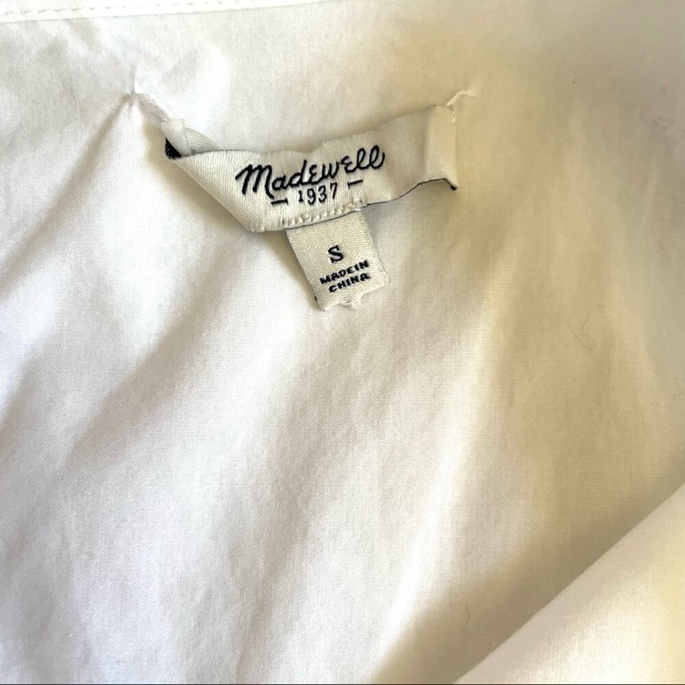 Madewell White Eyelet Floatweave Short Sleeve Summer Top Small 🔥 - Picture 6 of 7